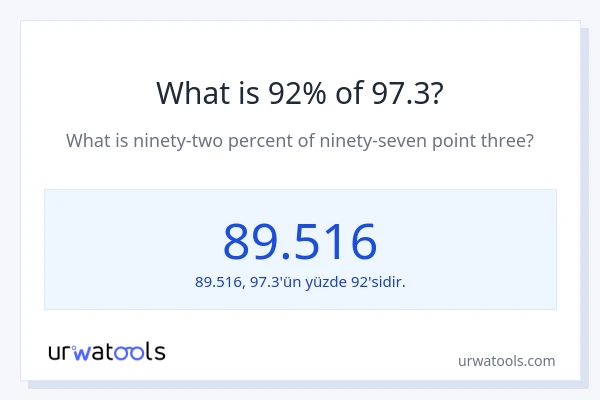 97.3'nin %1'i nedir?