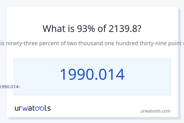 Որքա՞ն է 93%-ը 2139.8-ից։