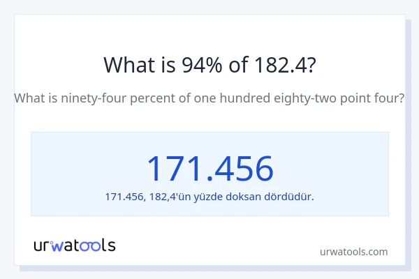 182.4'nin %1'i nedir?