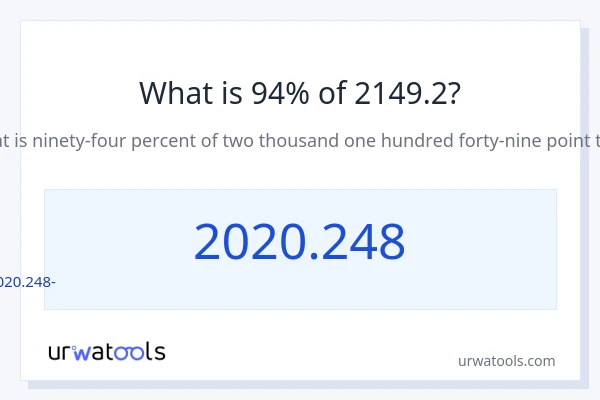 Որքա՞ն է 94%-ը 2149.2-ից։