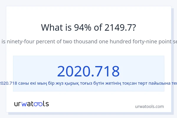 2149.7-нің 94%-ы қандай?