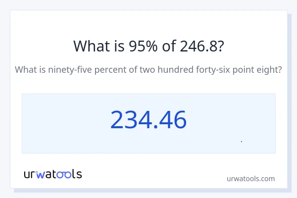 95% از 246.8 چقدر است؟