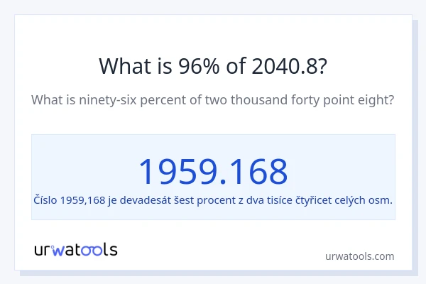 Kolik je 96 % z 2040.8?