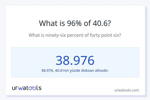 40.6'nin %1'i nedir?
