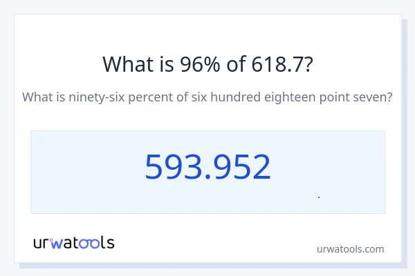 96% از 618.7 چقدر است؟