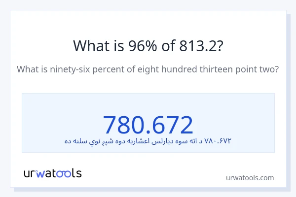 د 813.2 96٪ څومره دی؟