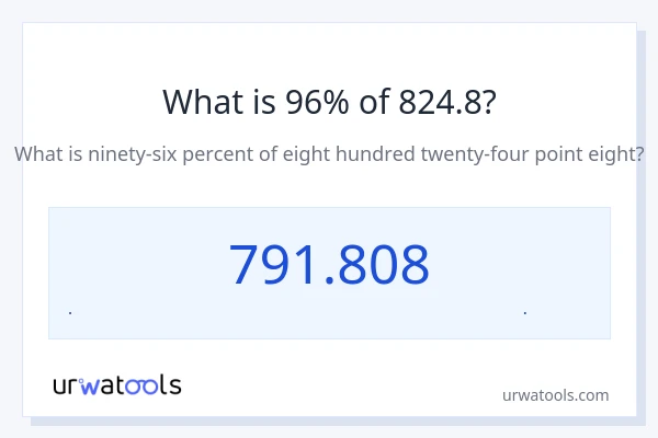96% از 824.8 چقدر است؟
