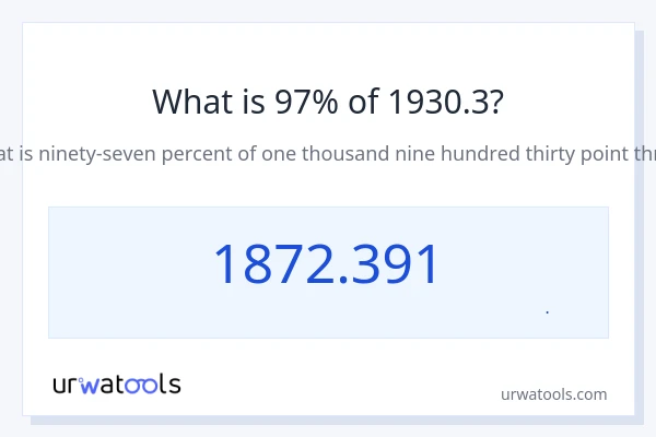 97% از 1930.3 چقدر است؟