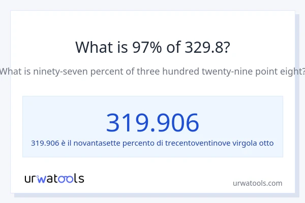 Qual è il 97% di 329.8?