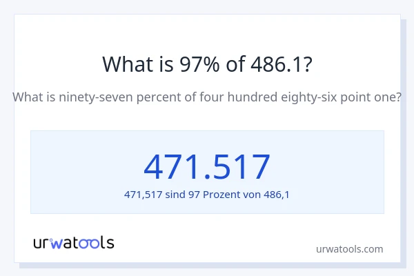 Was ist 97% von 486.1?