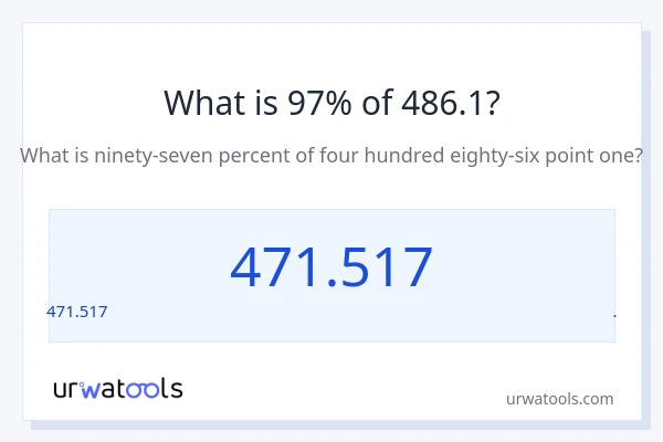 486.1 లో 97% ఎంత?