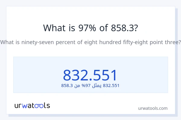 ما هي نسبة 97% من 858.3؟