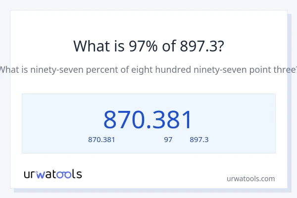 97% ของ 897.3 คือเท่าไร?