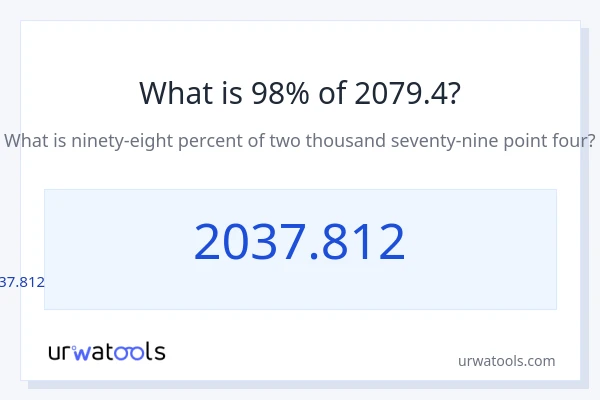 2079.4 లో 98% ఎంత?