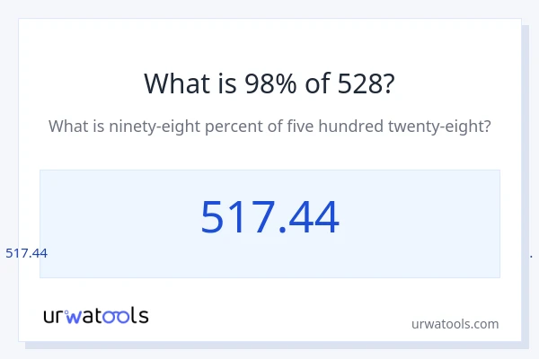 528 യുടെ 98% എന്താണ്?