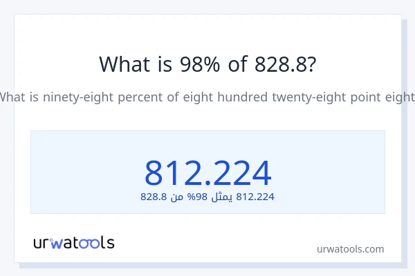 ما هي نسبة 98% من 828.8؟