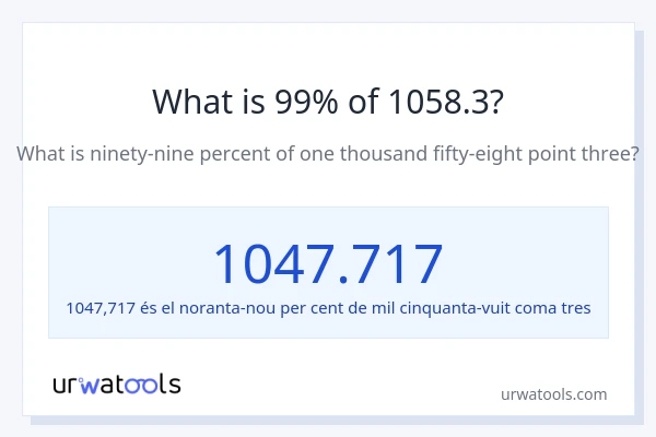 Quin és l'99% de 1058.3?