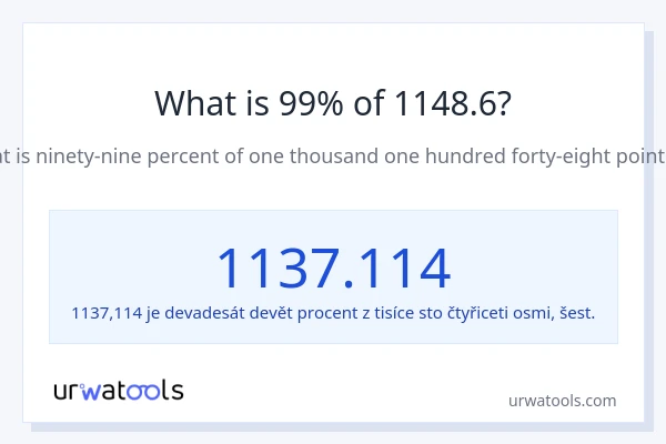 Kolik je 99 % z 1148.6?