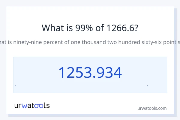 99% از 1266.6 چقدر است؟