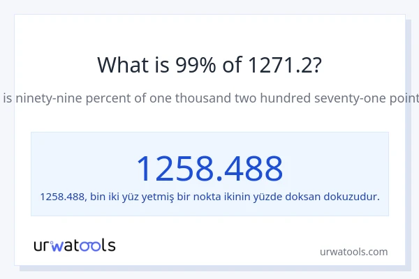 1271.2'nin %1'i nedir?