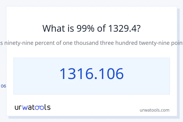 1329.4 లో 99% ఎంత?