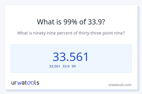 33.9の99%は何ですか?