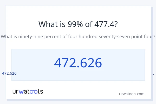 477.4 లో 99% ఎంత?