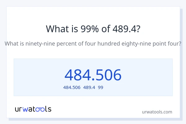 489.4の99%は何ですか?