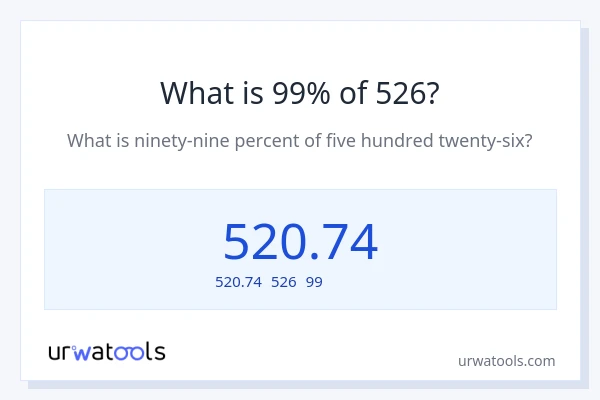 526の99%は何ですか?