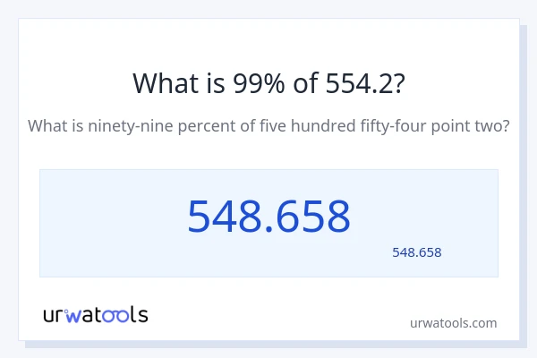 554.2 کا 99% کیا ہے؟