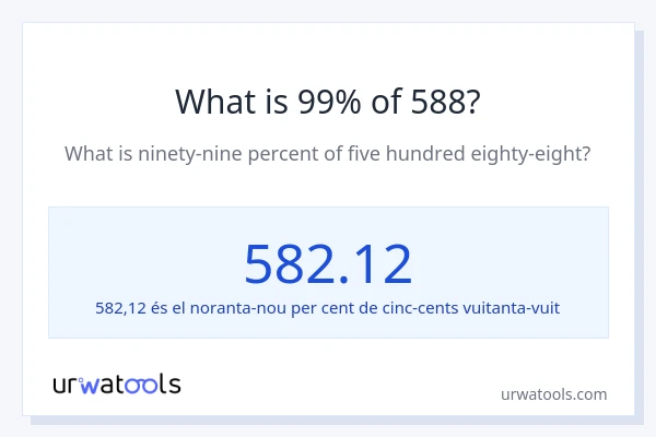 Quin és l'99% de 588?