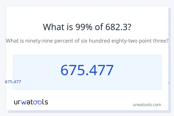 682.3 లో 99% ఎంత?