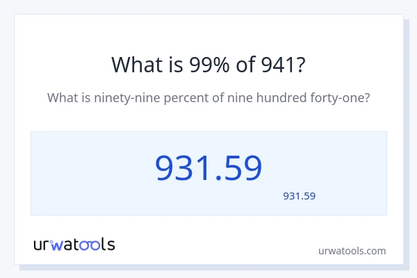 941 کا 99% کیا ہے؟